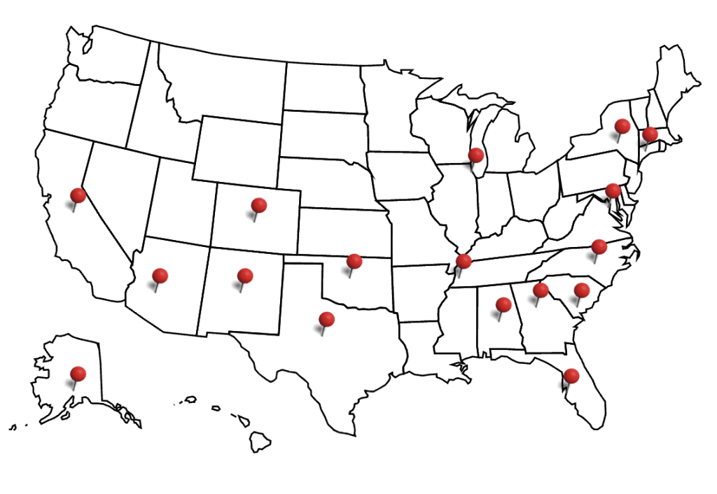 Map of HCF fellows